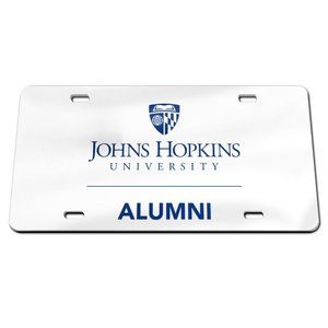 Johns Hopkins Alumni Glossy License Plate